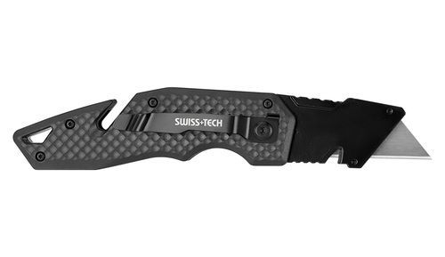 סכין בטיחות עם להב מתחלף  עם 10 להבים נוספים - Swiss+Tech ST015002