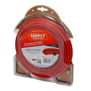 חוט ניילון 5ממ משונן SERPLY צרפת גליל 21 מטר
