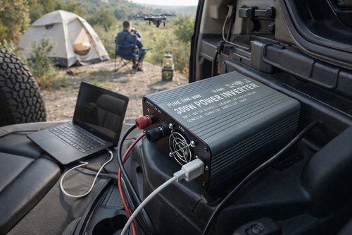 ממיר מתח 300W סינוס טהור 12V ל-220V – פתרון חשמל חכם לרכב ושטח