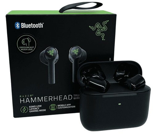 אוזניות גיימינג אלחוטיות Razer Hammerhead True Wireless X Black