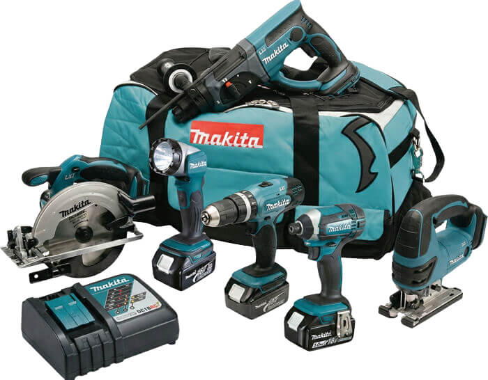 סט 6 כלים נטענים 18V דגם DLX6068T מקיטה Makita