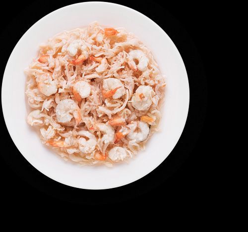 גרנדורף מעדן חזה עוף ושרימפס לחתולים בוגרים  GRANDORF