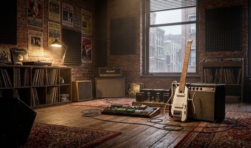 גיטרה חשמלית Donner HUSH X PRO דגם EC7029 - עיצוב headless מתקדם עם מערכת DXP מובנית ומעבד אפקטים דיגיטלי לנגינה מקצועית