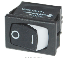 מפסק חד-קוטבי 12V/24V/220V-10A ON-OFF ללוח blue sea