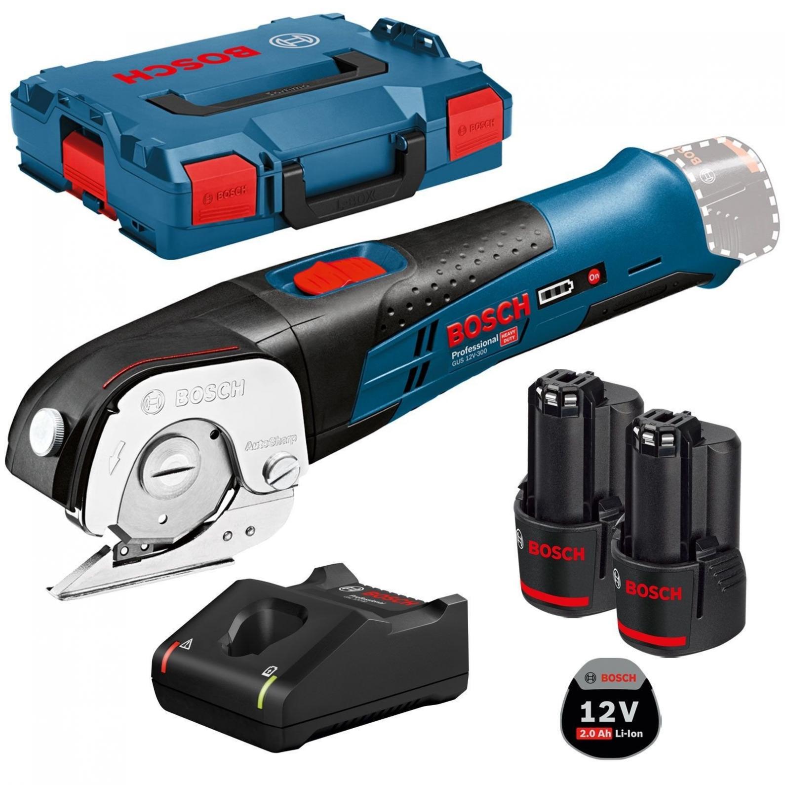 מספריים נטענים 12V + שתי סוללות 2.0AH GUS 12V-300