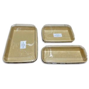 מכסה PET לקראפט מגש סושי מלבני - 9*22 (מס