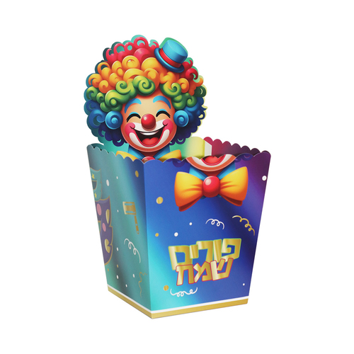 קופסה למילוי גדולה עם קישוט ראש ליצן