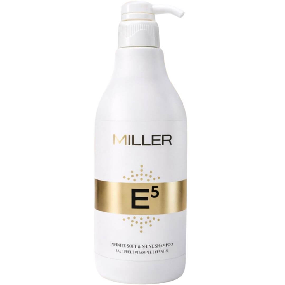 שמפו ללא מלחים מועשר בקרטין MILLER E5 מסדרת גולד מילר 1000 מ"ל