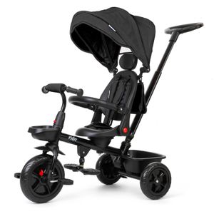 תלת אופן 3 ב 1 דגם TRIFUN RIDER עם כיסא נשכב ומסתובב 360 וגלגלי EVA ללא תקרים - שחור