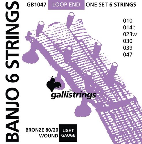 סט מיתרים לבנג'ו 6 מיתרים GALLI GB1047