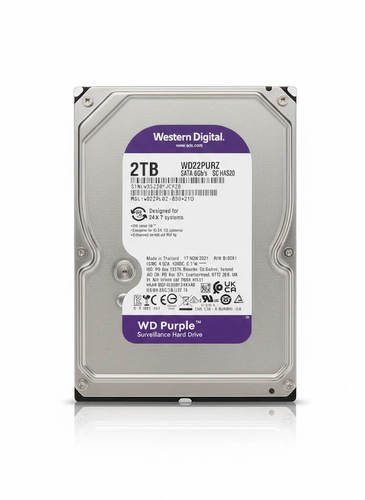 Western Digital Purple 2TB | כונן קשיח ייעודי למערכות אבטחה וניטור