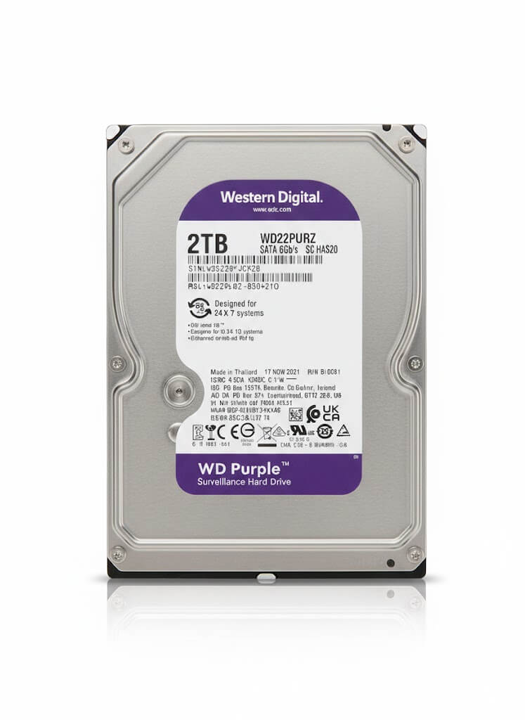 Western Digital Purple 2TB | כונן קשיח ייעודי למערכות אבטחה וניטור