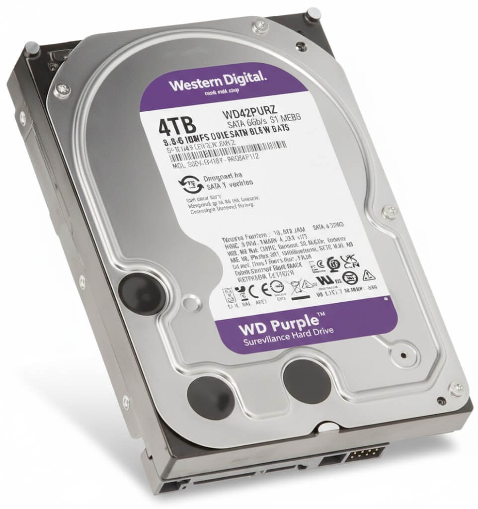 Western Digital Purple 4TB | כונן קשיח ייעודי למערכות אבטחה וניטור