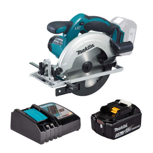 מסור עגול נטען 18V DSS611 כולל סוללה 5.0Ah ומטען מהיר מקיטה Makita