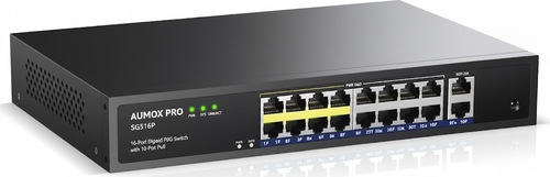 SW-0018POE | מתג (Switch) מנוהל 16 פורטים POE במהירות Gigabit