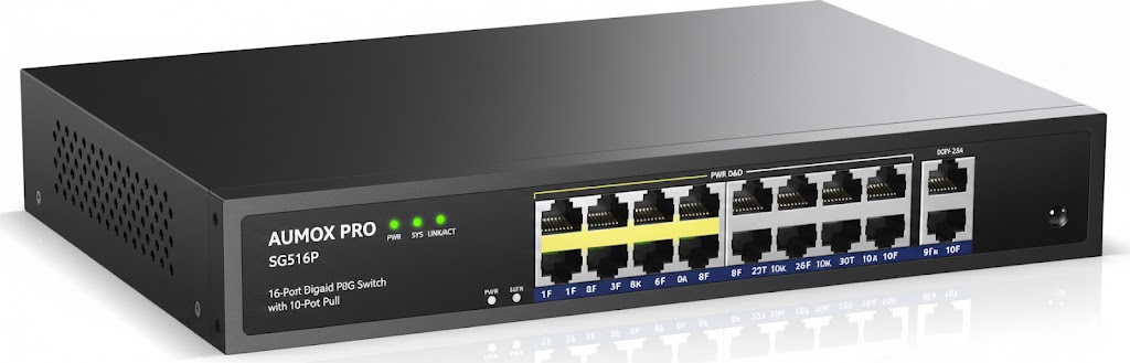 SW-0018POE | מתג (Switch) מנוהל 16 פורטים POE במהירות Gigabit