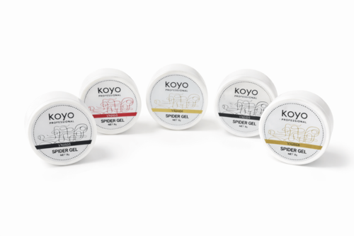 סט ספיידר ג׳ל 8 גרם ב 6 גוונים koyo
