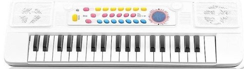 אורגן לילדים 37 קלידים עם מיקרופון וחיבור USB - לבן