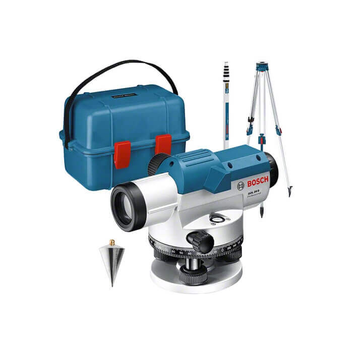 מאזנת אופטית 100 מטר + חצובה+לטה BOSCH GOL 26D IP54  בוש