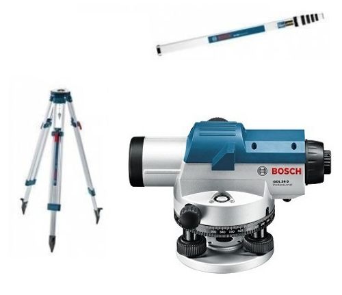 מאזנת אופטית 100 מטר + חצובה+לטה BOSCH GOL 26D IP54  בוש
