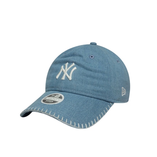 כובע NEW ERA לנשים בגוון ג'ינס עם תפרים