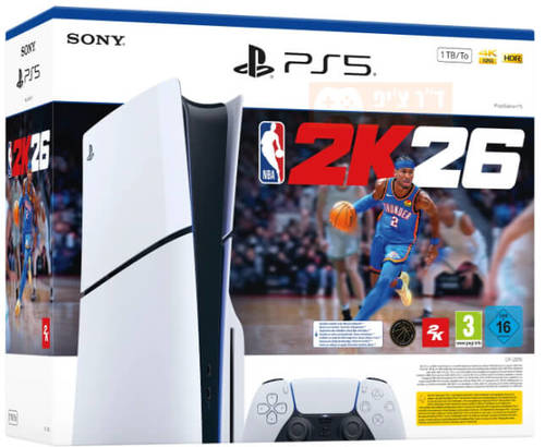 PlayStation 5 Slim 1TB Blu-ray NBA 2K26 Bundle יבואן רשמי