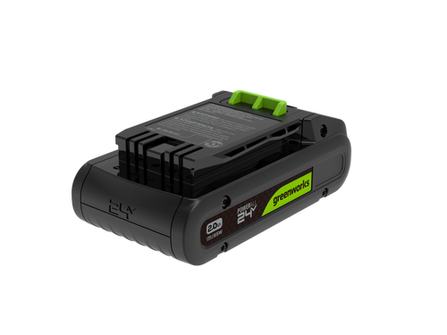 סוללה נטענת Greenworks PA200 BA2420CA1 24V 2Ah עם יציאת USB-C דו-כיוונית ו-4 נוריות LED לבדיקת רמת טעינה - פתרון מתקדם לכלי עבודה ופאוור בנק