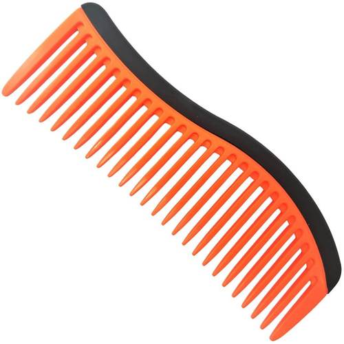 מסרק צבעוני בציפוי גומי רחב שיניים 