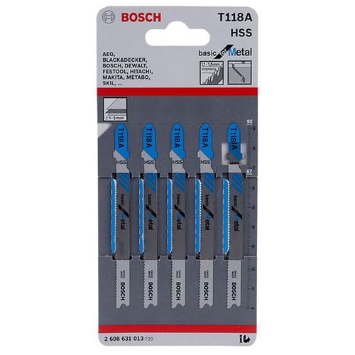 סט 5 משוריות למתכת למשור אנכי Bosch T118A 