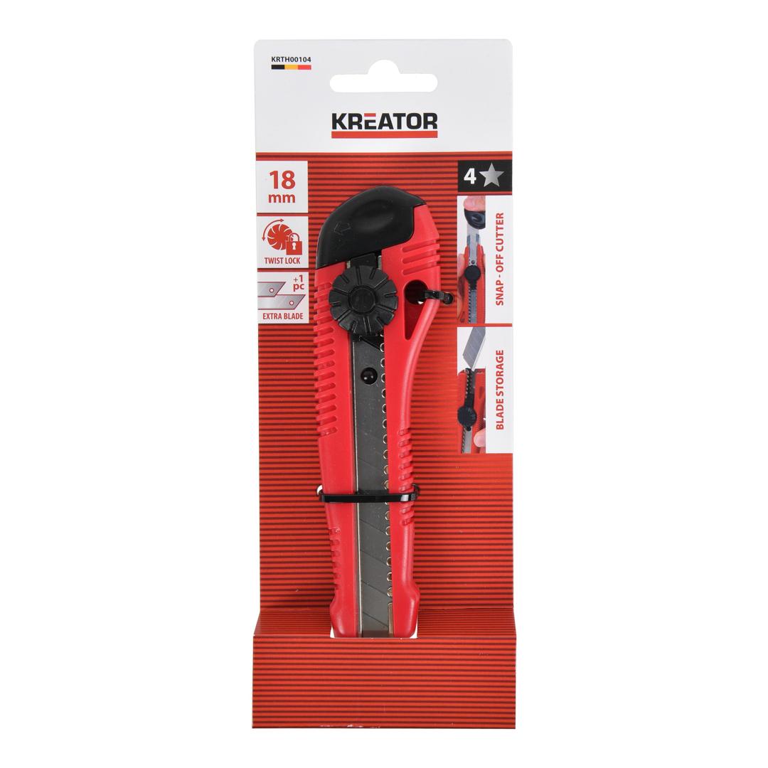 סכין חיתוך  18 מ"מ, 106 KRTH00104 ,CUTTER 18MM SNAP-OFF ROUND, ברקוד 5400338121814