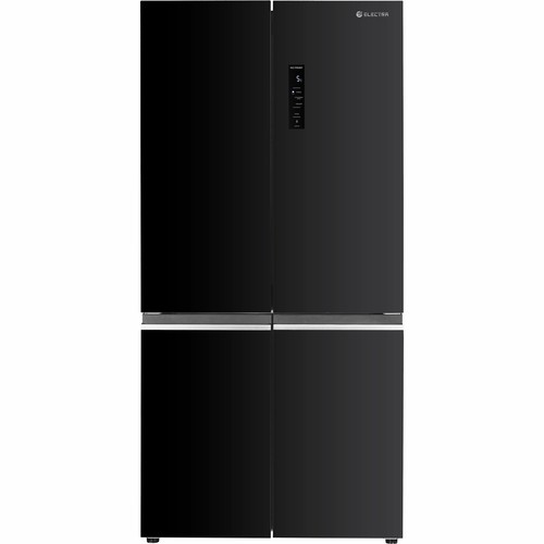 מקרר 4 דלתות מקפיא תחתון 600 ליטר Electra EL685GBL– גימור זכוכית שחורה- צומת רוחב: 91 ס