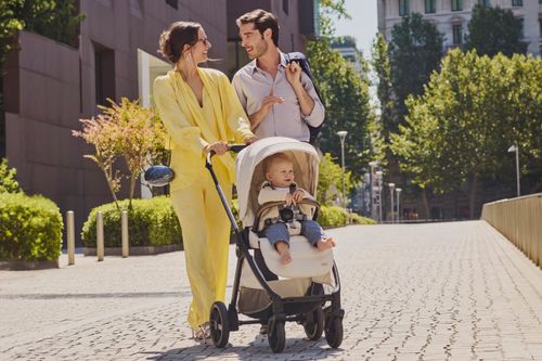 עגלת תינוק משולבת צ’יקו בלאג’יו עם קיפול OneTouch אוטומטי - שמנת