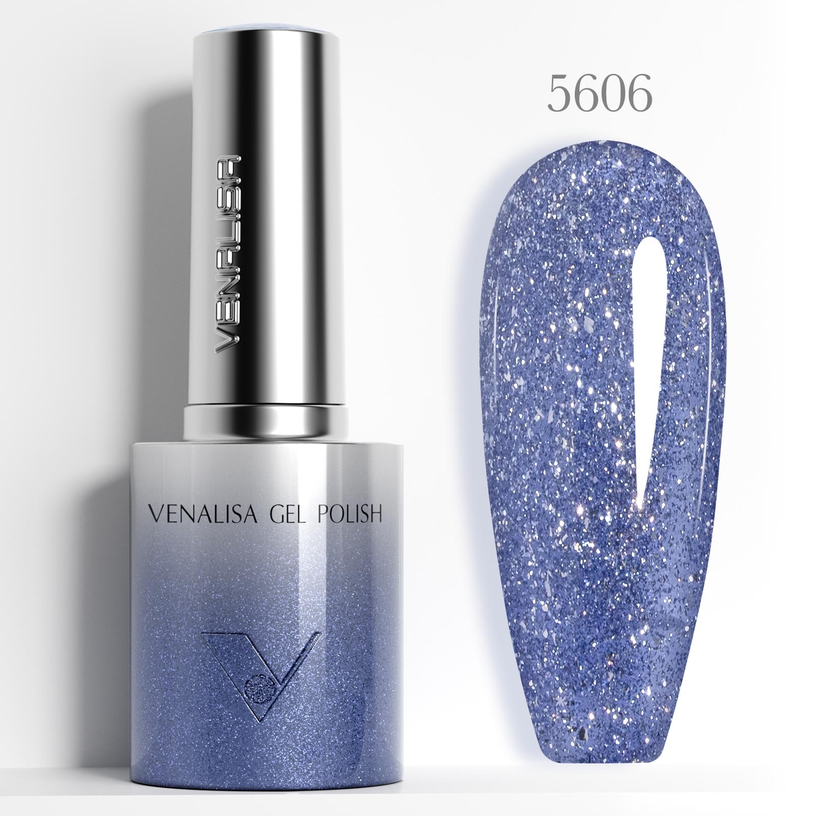 לק ג׳ל 10 מ״ל ונליסה Venalisa מס׳ 5606 גליטר