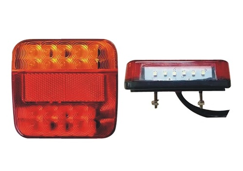 פנס נגרר משאית לד שמאל/ימין אדום/כתום 12V/24V