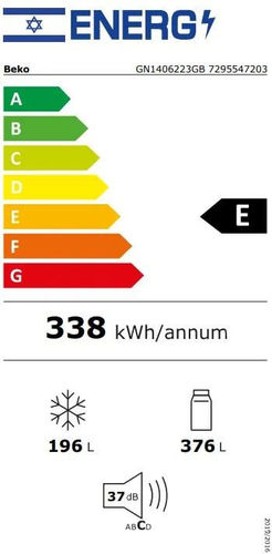 מקרר ‏מקפיא תחתון Beko GN1406223GB ‏572 ‏ליטר בקו