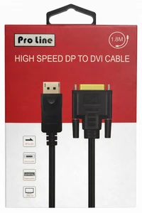 כבל HDMI רגיל ל- DVI באורך 1.80 מטר Pro Line
