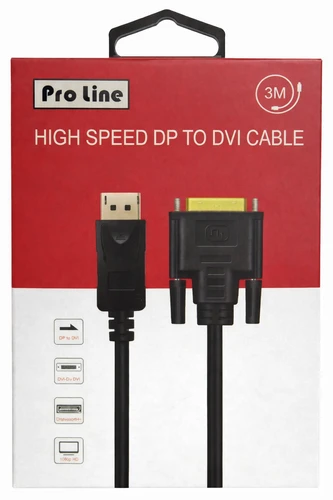 כבל HDMI רגיל ל- DVI באורך 3 מטר Pro Line