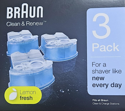 נוזל שטיפה למכונת גילוח בראון BRAUN CCR3 מקורי באריזה