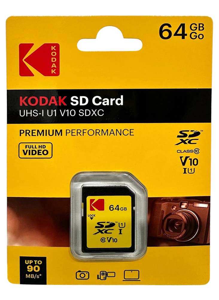 כרטיס זיכרון Kodak SD Card 64GB