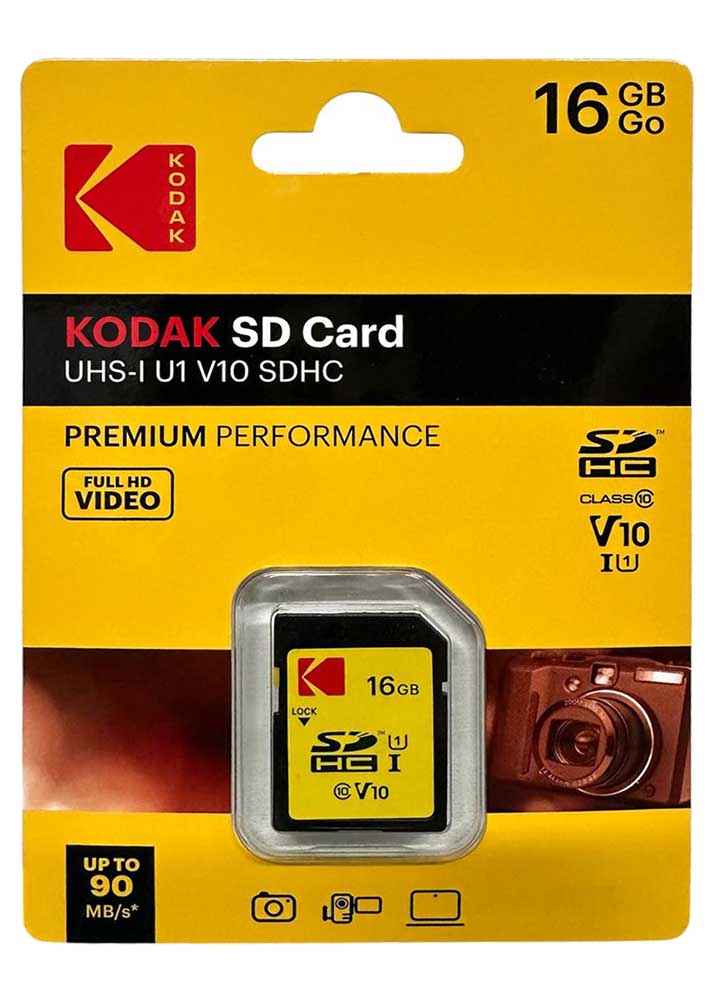 כרטיס זיכרון Kodak SD Card 16GB