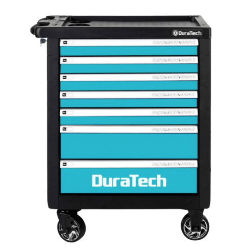 עגלת כלים 7 מגירות עם נעילה בכל מגירה DuraTech