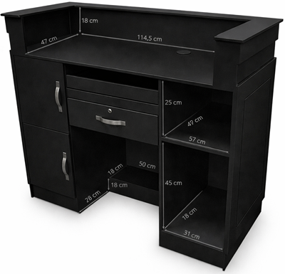 דלפק קבלה שחור למספרה – דגם AR-810B