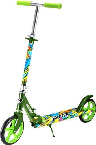 קורקינט אלומיניום XL GRAFFITI מתקפל 200 מ”מ SKATER - החדש!-צבע-ירוק