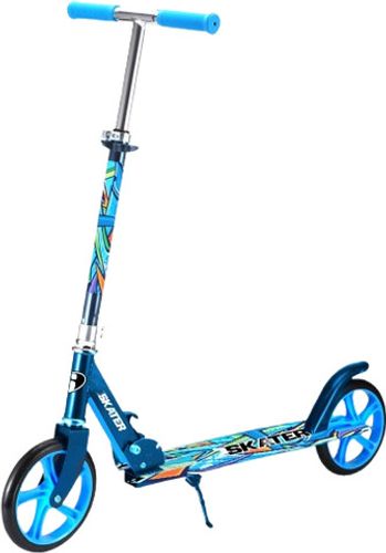 קורקינט אלומיניום XL GRAFFITI מתקפל 200 מ”מ SKATER - החדש!-צבע- כחול