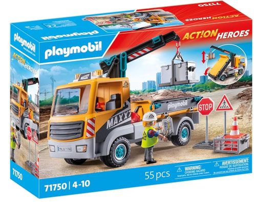 Action Heroes משאית מנוף עם זרוע טלסקופית 55 חלקים דגם 71750