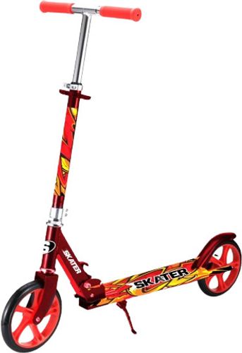 קורקינט אלומיניום XL GRAFFITI מתקפל 200 מ”מ SKATER - החדש!-צבע - אדום