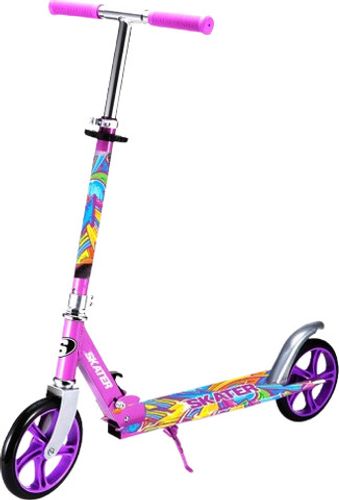 קורקינט אלומיניום XL GRAFFITI מתקפל 200 מ”מ SKATER - החדש!-צבע-סגול