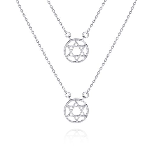 שרשרת מגן דוד דו־צדדית לגבר