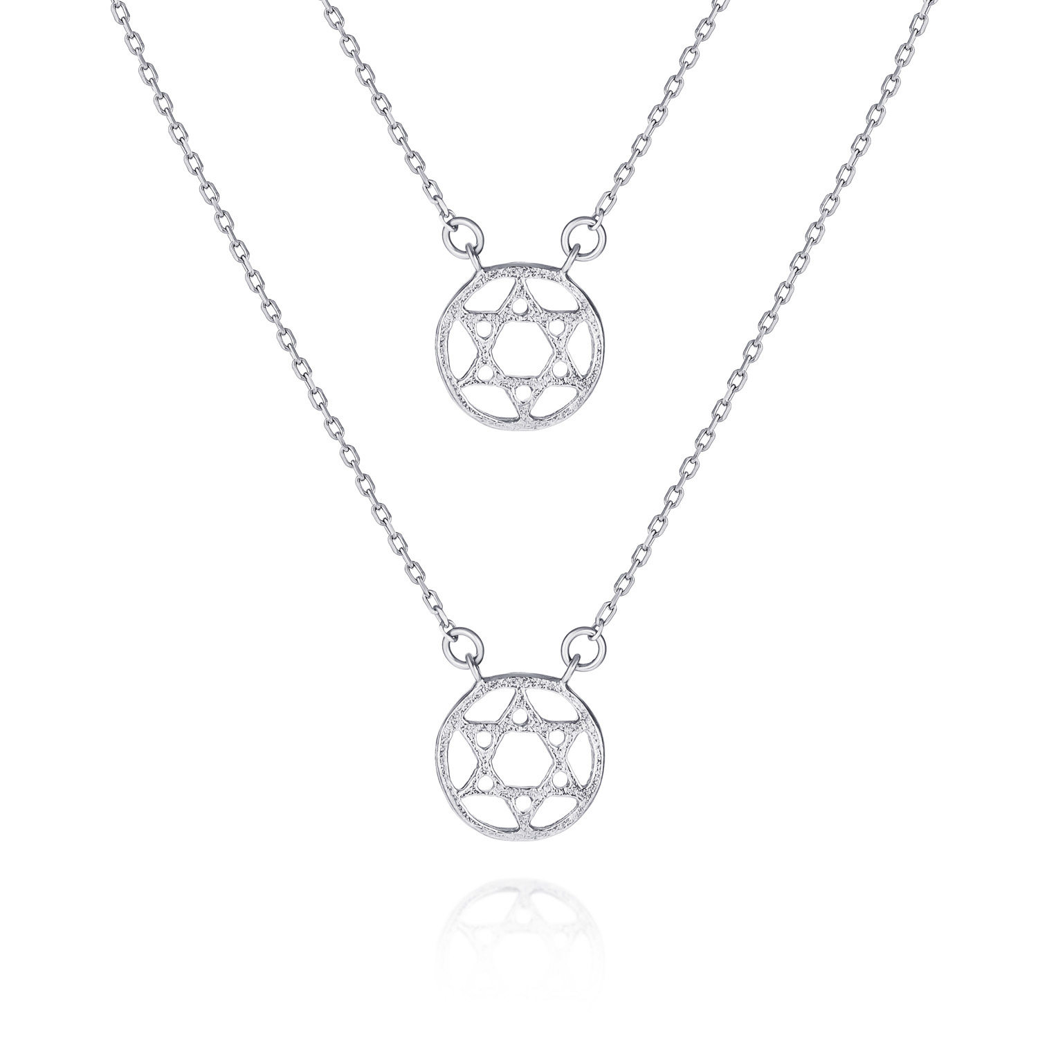 שרשרת מגן דוד דו־צדדית לגבר