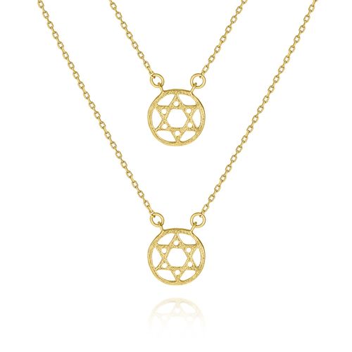 שרשרת מגן דוד דו־צדדית לגבר